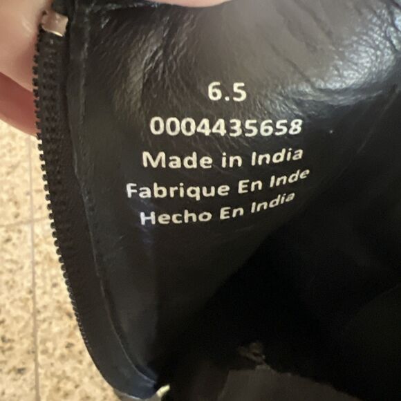 EUC Free People Tate Black Suede Chelsea Boots Size 6.5 Women's Side Zip Chunky - Picture 9 of 14